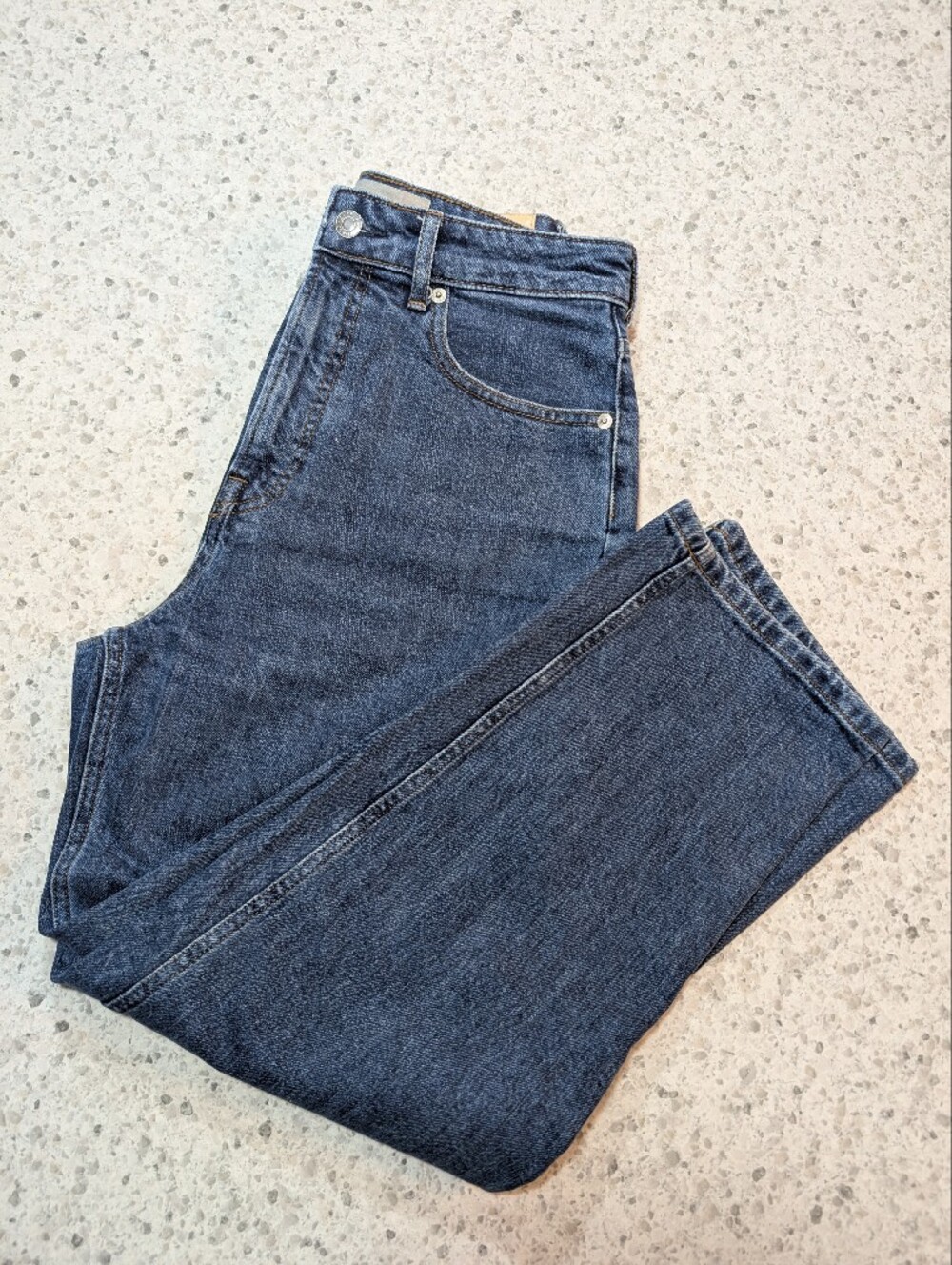 Everlane 28 The Cury Way High Rise Jeans Regular Fit Straight Leg Blue Denim